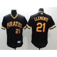 Pittsburgh Pirates #21 Roberto Clemente Black Flexbase Authentic Collection Cooperstown Stitched MLB Jersey