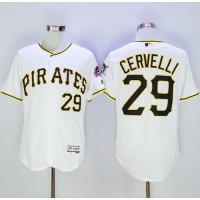 Pittsburgh Pirates #29 Francisco Cervelli White Flexbase Authentic Collection Stitched MLB Jersey