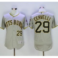 Pittsburgh Pirates #29 Francisco Cervelli Grey Flexbase Authentic Collection Stitched MLB Jersey