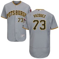 Pittsburgh Pirates #73 Felipe Vazquez Grey Flexbase Authentic Collection Stitched MLB Jersey