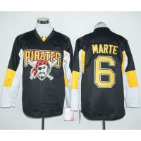 Pittsburgh Pirates #6 Starling Marte Black Long Sleeve Stitched MLB Jersey