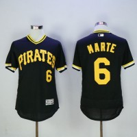 Pittsburgh Pirates #6 Starling Marte Black Flexbase Authentic Collection Cooperstown Stitched MLB Jersey