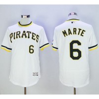 Pittsburgh Pirates #6 Starling Marte White Flexbase Authentic Collection Cooperstown Stitched MLB Jersey