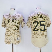 Pittsburgh Pirates #25 Gregory Polanco Camo Flexbase Authentic Collection Stitched MLB Jersey