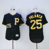 Pittsburgh Pirates #25 Gregory Polanco Black Flexbase Authentic Collection Stitched MLB Jersey