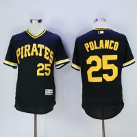 Pittsburgh Pirates #25 Gregory Polanco Black Flexbase Authentic Collection Cooperstown Stitched MLB Jersey
