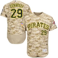 Pittsburgh Pirates #29 Francisco Cervelli Camo Flexbase Authentic Collection Stitched MLB Jersey