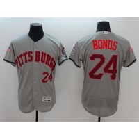Pittsburgh Pirates #24 Barry Bonds Grey Fashion Stars & Stripes Flexbase Authentic Stitched MLB Jersey