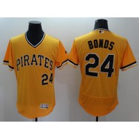 Pittsburgh Pirates #24 Barry Bonds Gold Flexbase Authentic Collection Cooperstown Stitched MLB Jersey