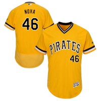 Pittsburgh Pirates #46 Ivan Nova Gold Flexbase Authentic Collection Stitched MLB Jersey