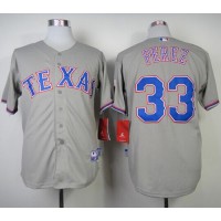 Texas Rangers #33 Martin Perez Grey Cool Base Stitched MLB Jersey