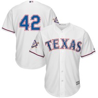 Texas Texas Rangers #42 Majestic 2019 Jackie Robinson Day Official Cool Base Jersey White