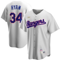 Texas Texas Rangers #34 Nolan Ryan Nike Home Cooperstown Collection Player MLB Jersey White