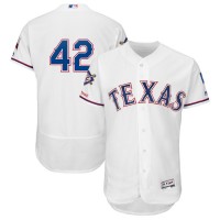 Texas Texas Rangers #42 Majestic 2019 Jackie Robinson Day Flex Base Jersey White