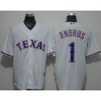 Texas Rangers #1 Elvis Andrus White New Cool Base Stitched MLB Jersey