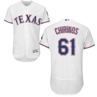 Texas Rangers #61 Robinson Chirinos White Flexbase Authentic Collection Stitched MLB Jersey