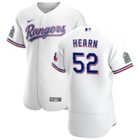 Texas Texas Rangers #52 Taylor Hearn Men's Nike White Home 2020 Authentic Patch Player MLB Jersey