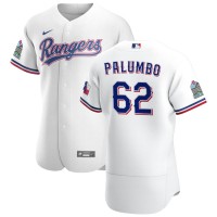 Texas Texas Rangers #62 Joe Palumbo Men's Nike White Home 2020 Authentic Patch Player MLB Jersey