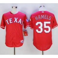 Texas Rangers #35 Cole Hamels Red Cool Base Stitched MLB Jersey