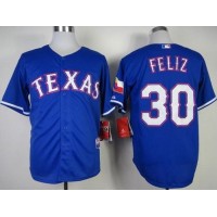 Texas Rangers #30 Naftali Feliz Stitched MLB Blue Cool Base Jersey