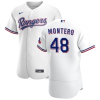 Texas Texas Rangers #48 Rafael Montero Men's Nike White Home 2020 Authentic Player MLB Jersey
