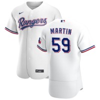 Texas Texas Rangers #59 Brett Martin Men's Nike White Home 2020 Authentic Player MLB Jersey