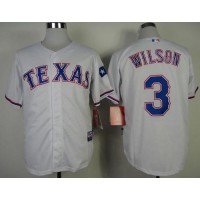 Texas Rangers #3 Russell Wilson White Cool Base Stitched MLB Jersey