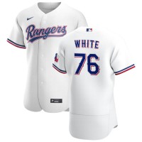 Texas Texas Rangers #76 Eli White Men's Nike White Home 2020 Authentic Player MLB Jersey