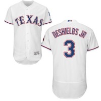 Texas Rangers #3 Delino DeShields Jr. White Flexbase Authentic Collection Stitched MLB Jersey