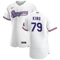 Texas Texas Rangers #79 John King Men's Nike White Home 2020 Authentic Player MLB Jersey