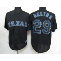 Texas Rangers #29 Adrian Beltre Black Fashion Stitched MLB Jersey