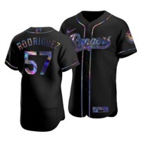 Texas Texas Rangers #57 Joely Rodriguez Men's Nike Iridescent Holographic Collection MLB Jersey - Black