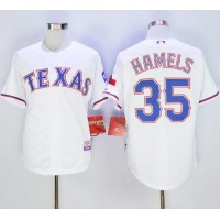 Texas Rangers #35 Cole Hamels White Cool Base Stitched MLB Jersey