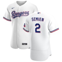Texas Texas Rangers #2 Marcus Semien Men's Nike White Home 2020 Authentic Player MLB Jersey
