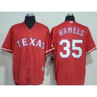 Texas Rangers #35 Cole Hamels Red New Cool Base Stitched MLB Jersey