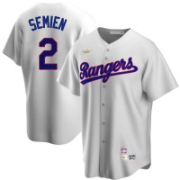Texas Texas Rangers #2 Marcus Semien Nike Home Cooperstown Collection Player MLB Jersey White