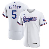 Texas Texas Rangers #5 Corey Seager Men's Nike White Home 2020 Authentic Player MLB Jersey