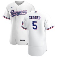 Texas Texas Rangers #5 Corey Seager Men's Nike White Home 2020 Authentic Player MLB Jersey