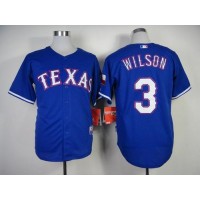 Texas Rangers #3 Russell Wilson Blue Cool Base Stitched MLB Jersey
