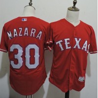 Texas Rangers #30 Nomar Mazara Red Flexbase Authentic Collection Stitched MLB Jersey