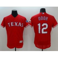 Texas Rangers #12 Rougned Odor Red Flexbase Authentic Collection Stitched MLB Jersey