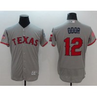 Texas Rangers #12 Rougned Odor Grey Fashion Stars & Stripes Flexbase Authentic Stitched MLB Jersey