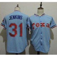 Mitchell And Ness 1981 Texas Rangers #31 Ferguson Jenkins Light Blue Throwback Stitched MLB Jersey
