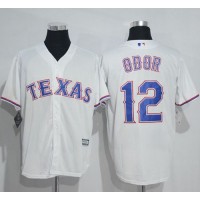 Texas Rangers #12 Rougned Odor White New Cool Base Stitched MLB Jersey