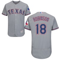 Texas Rangers #18 Drew Robinson Grey Flexbase Authentic Collection Stitched MLB Jersey
