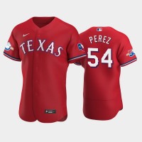 Texas Texas Rangers #54 Martin Perez Authentic 50th Anniversary Men's Nike Alternate MLB Jersey - Red