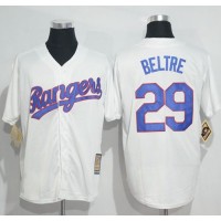Texas Rangers #29 Adrian Beltre White Cooperstown Stitched MLB Jersey