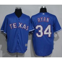 Texas Rangers #34 Nolan Ryan Blue New Cool Base Stitched MLB Jersey