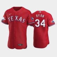 Texas Texas Rangers #34 Nolan Ryan Authentic 50th Anniversary Men's Nike Alternate MLB Jersey - Red