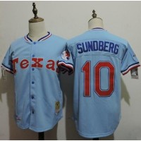 Mitchell And Ness Texas Rangers #10 Jim Sundberg Light Blue Throwback Stitched MLB Jersey